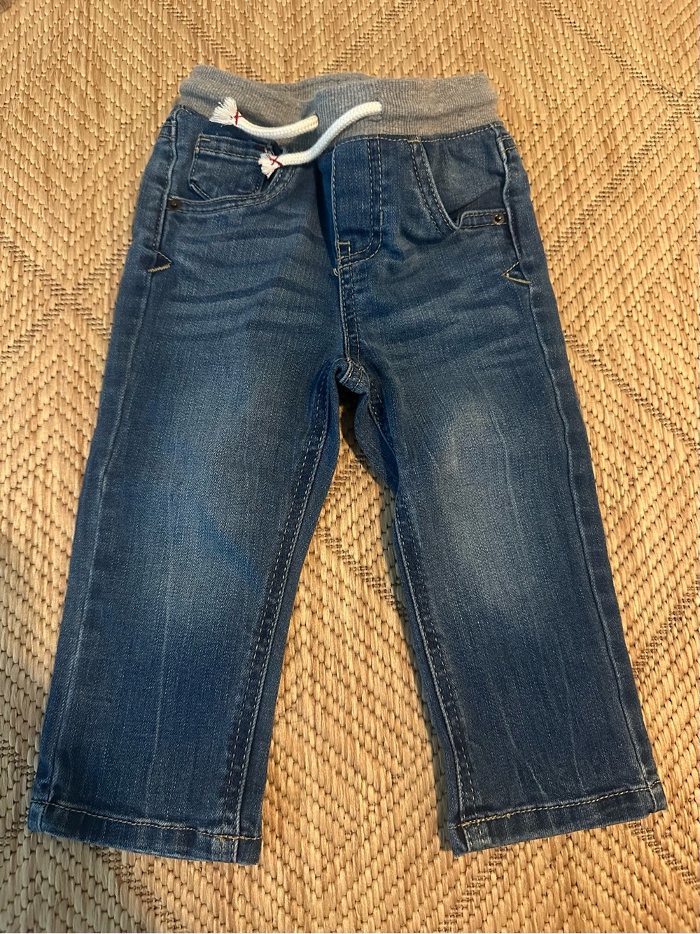 Cat & Jack Blue Denim Pull-On Jeans Adjustable Waistband